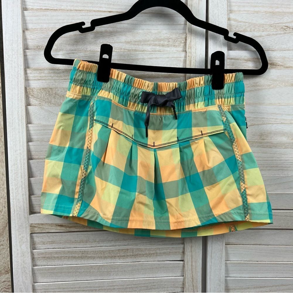 Lululemon Leader Of the Track Plaid Skirt Skort 4